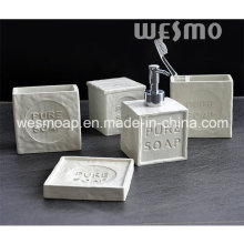 Soap Shape Polyresin Bathroom Set (WBP0933A)